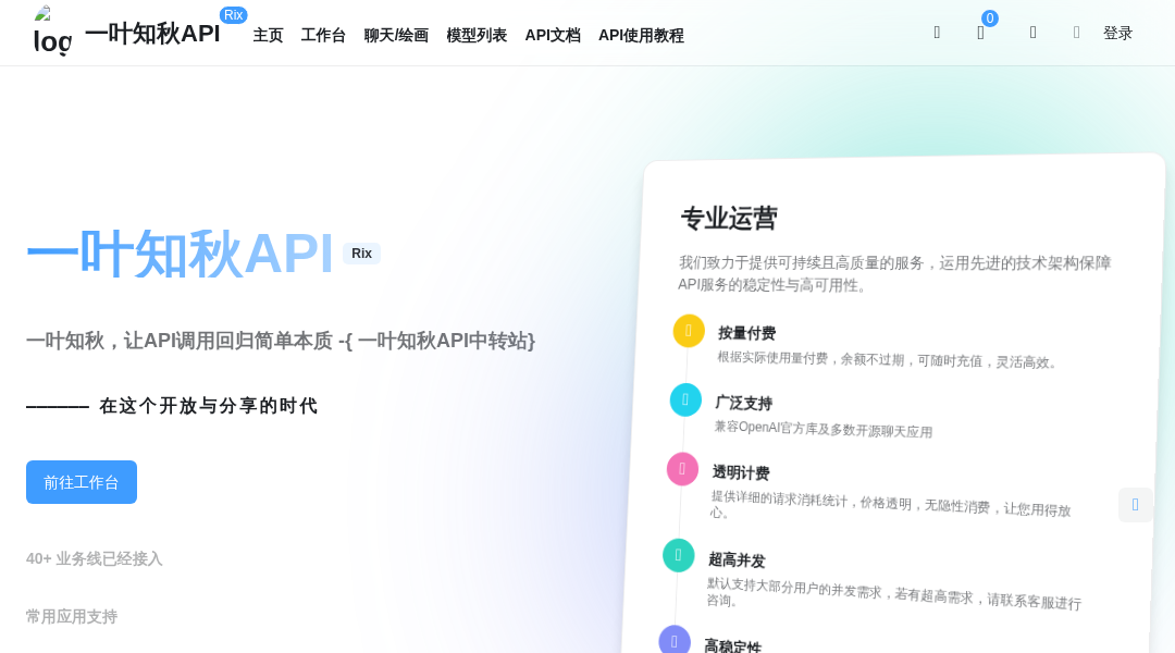 一叶知秋API interface preview