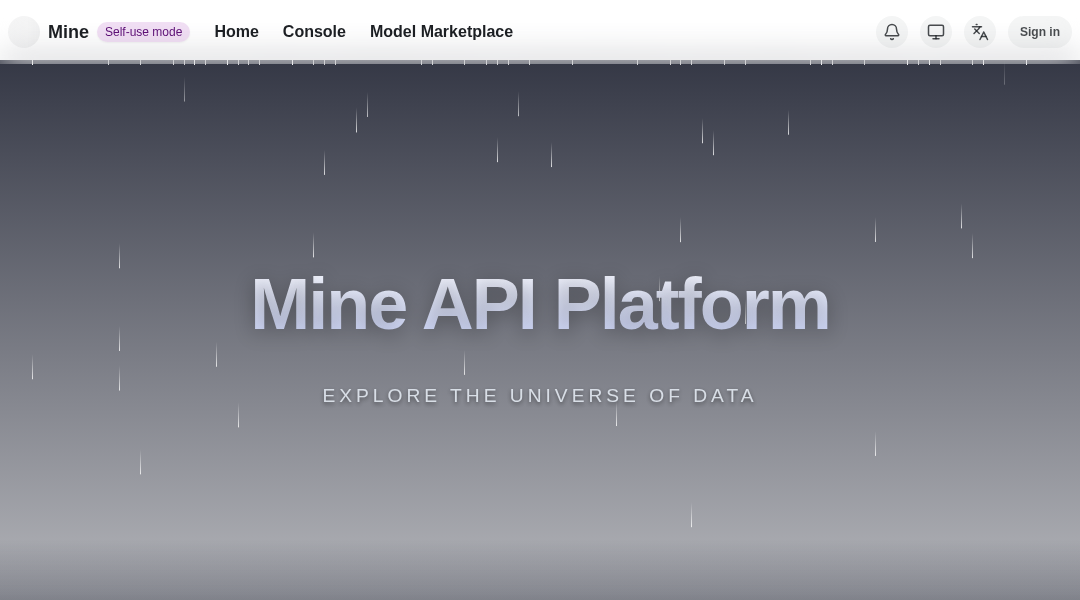 Mine interface preview