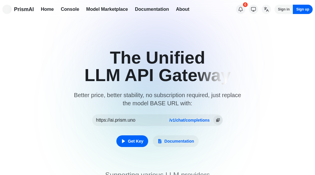 PrismAI interface preview