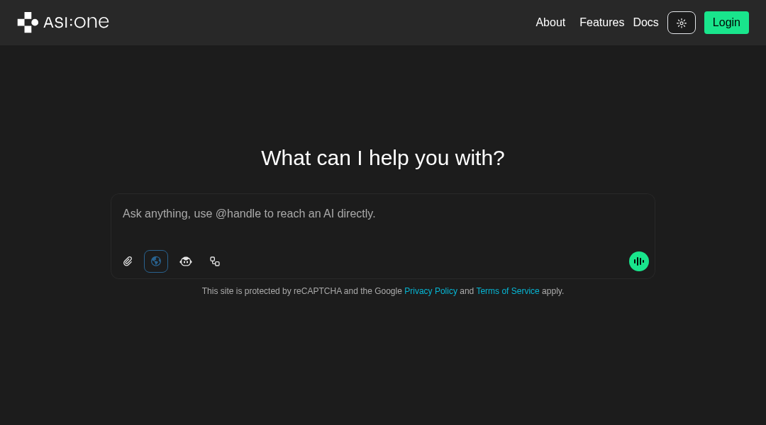 Fetch.ai interface preview