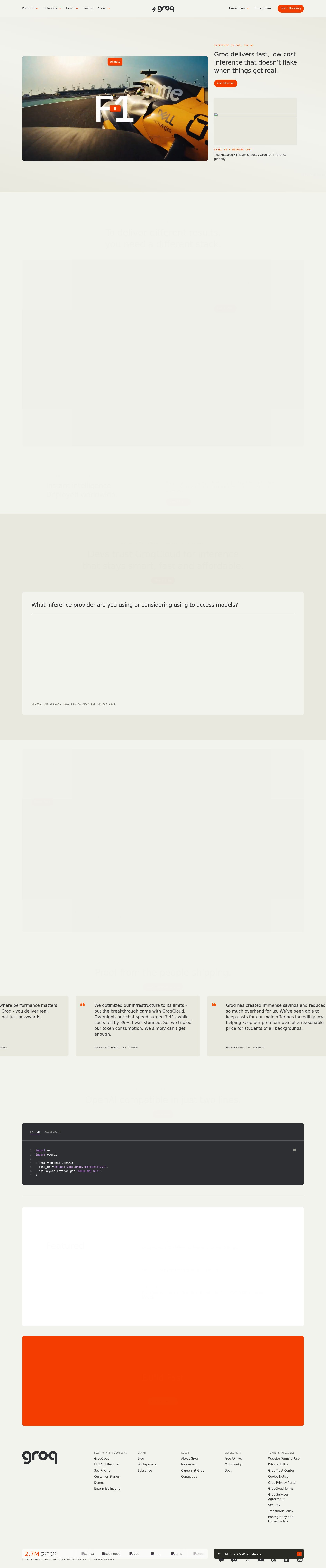 Groq interface preview