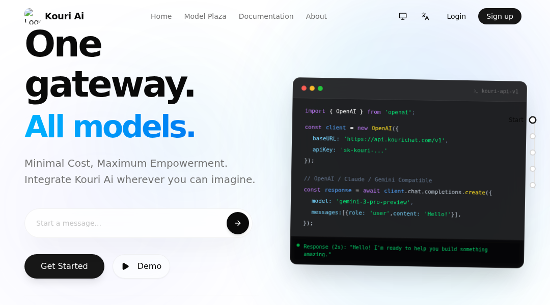 Kouri Ai interface preview