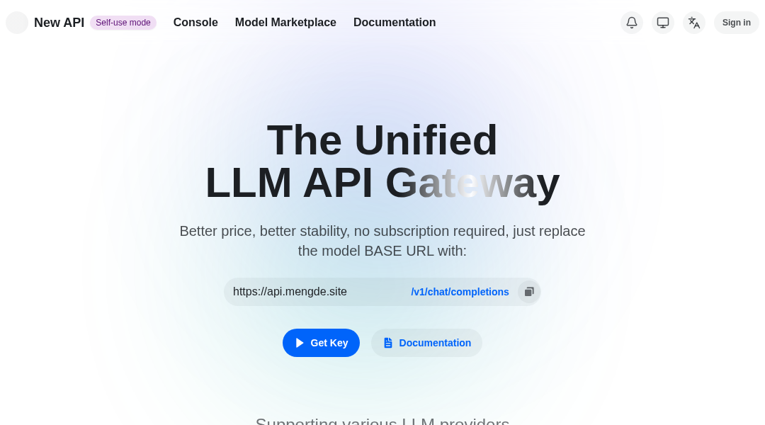 New API interface preview