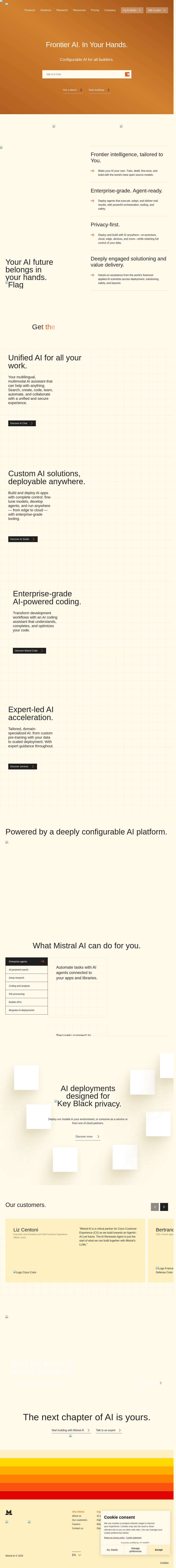 Mistral AI interface preview