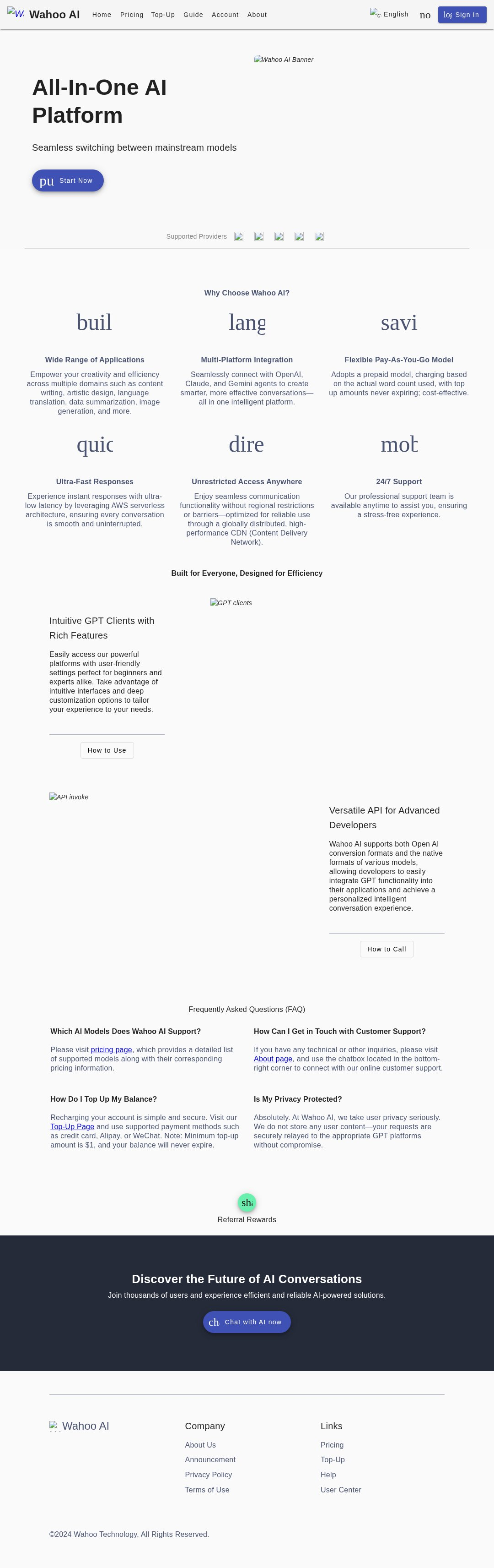 Wahoo AI interface preview