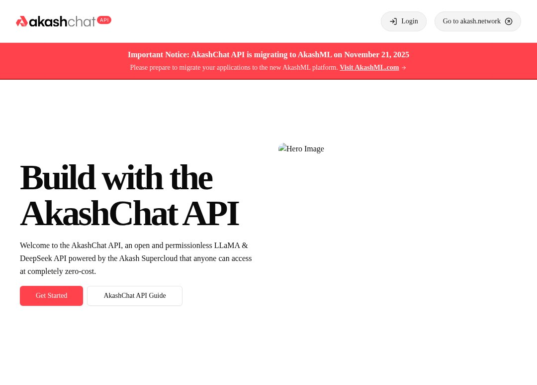 AkashChat API interface preview