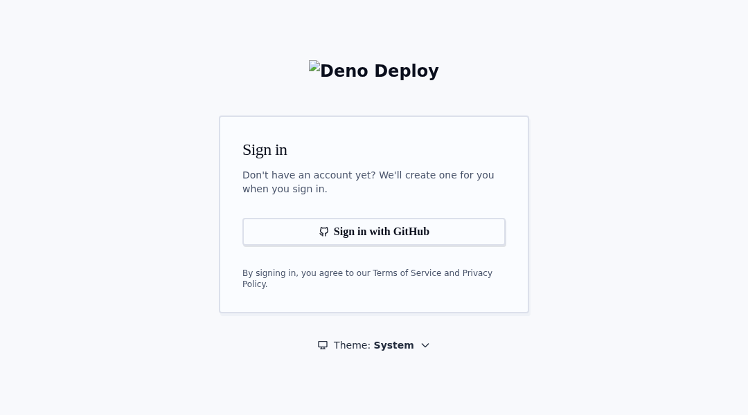 Deno Deploy interface preview