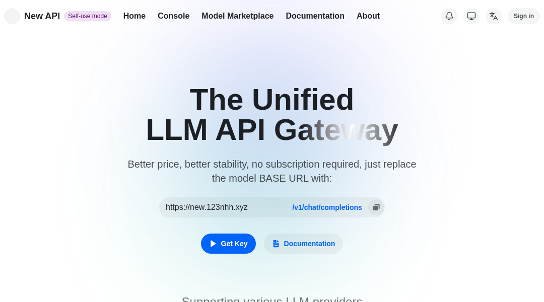 New API interface preview