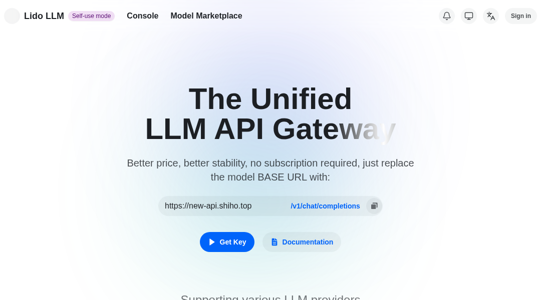 Lido LLM interface preview