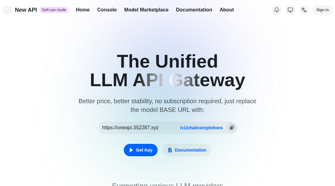 New API interface preview